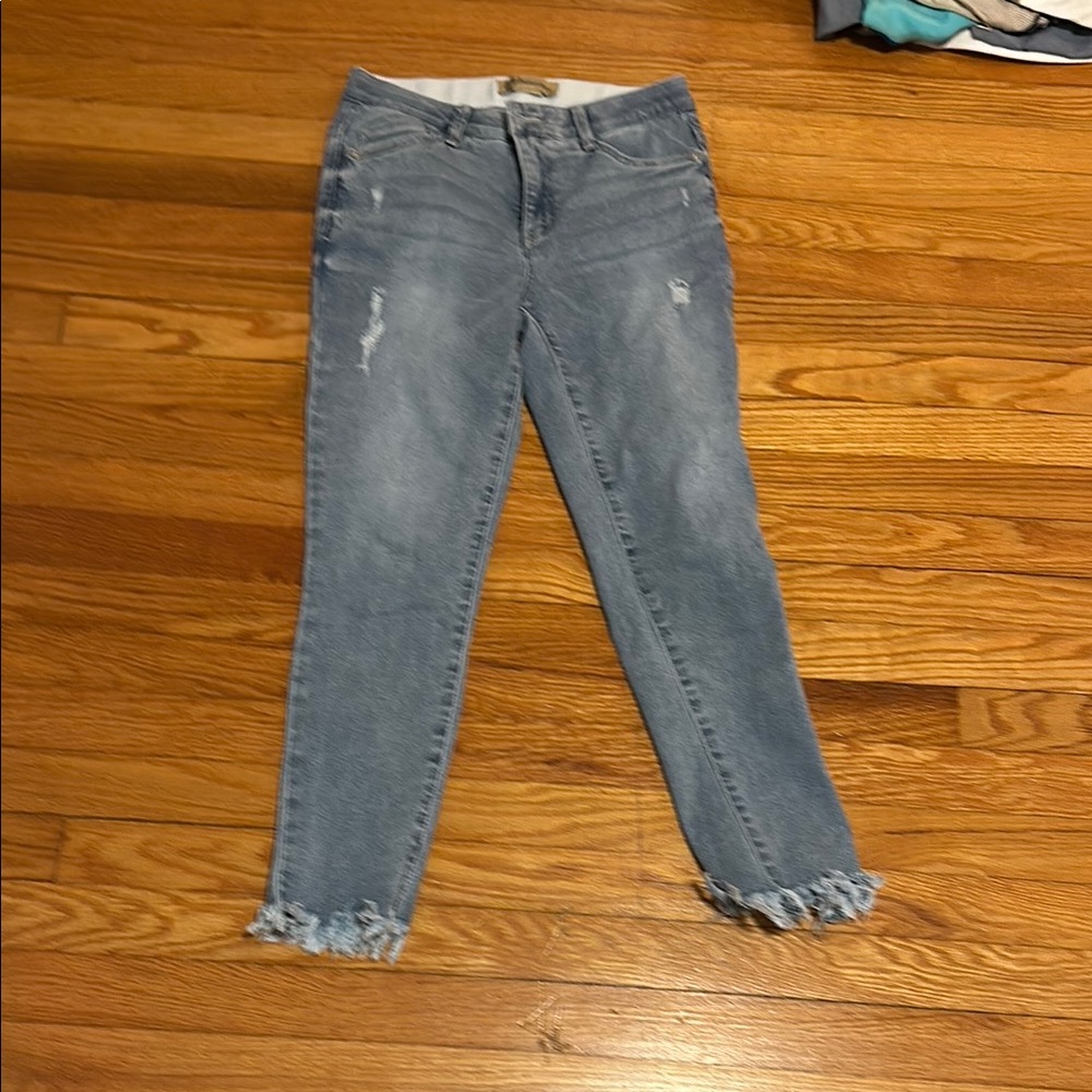 Women's Blue Distressed Jeans